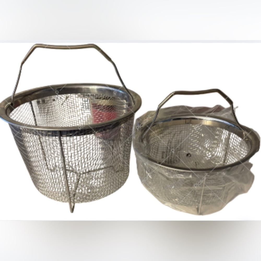 Pampered Chef QUICK & DELUXE COOKER ACCESSORIES. NESTING STEAMER BASKETS SET NWT